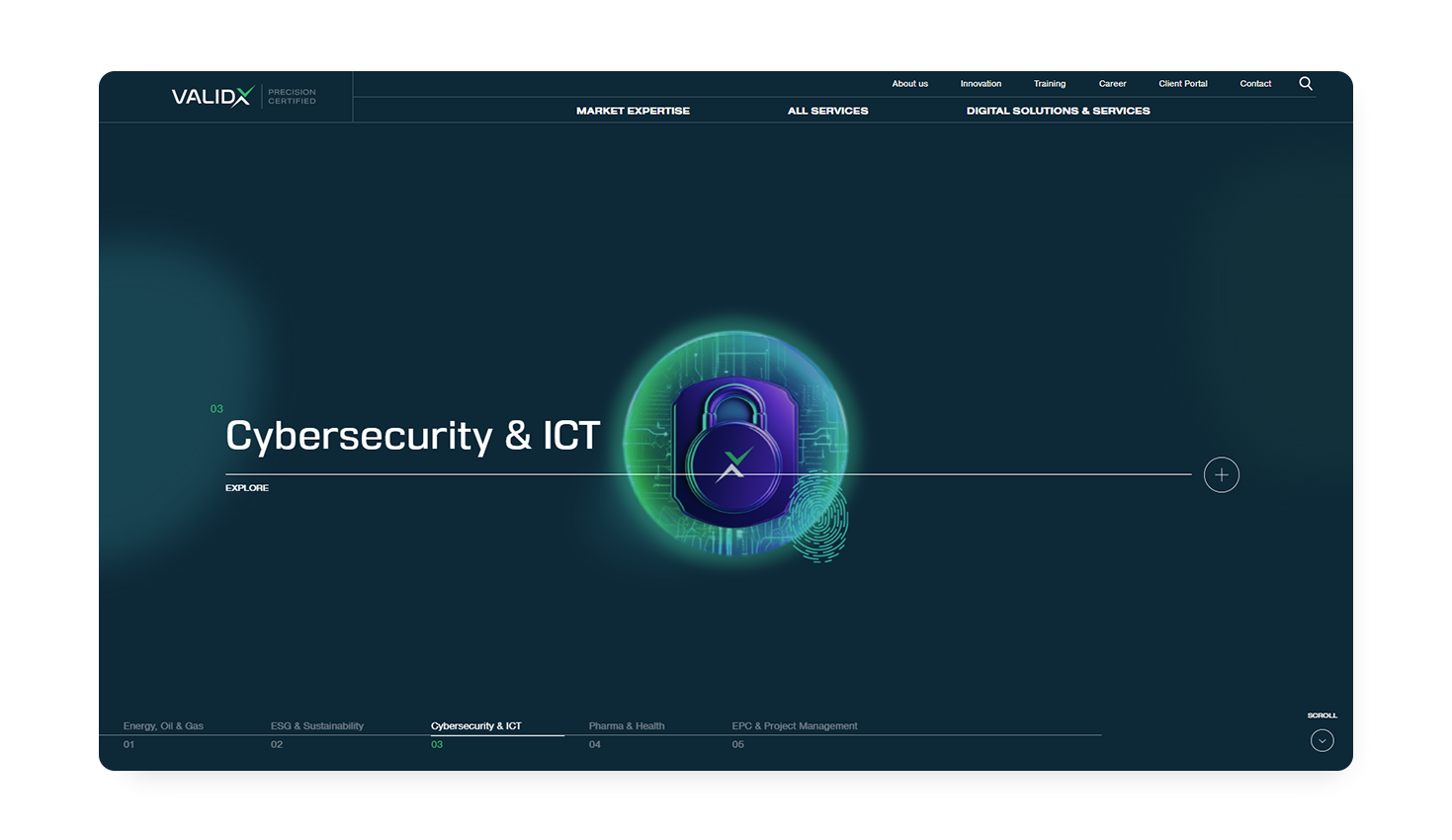 Cybersecurity & ICT page view WEB DESIGN AND DEVELOPMENT